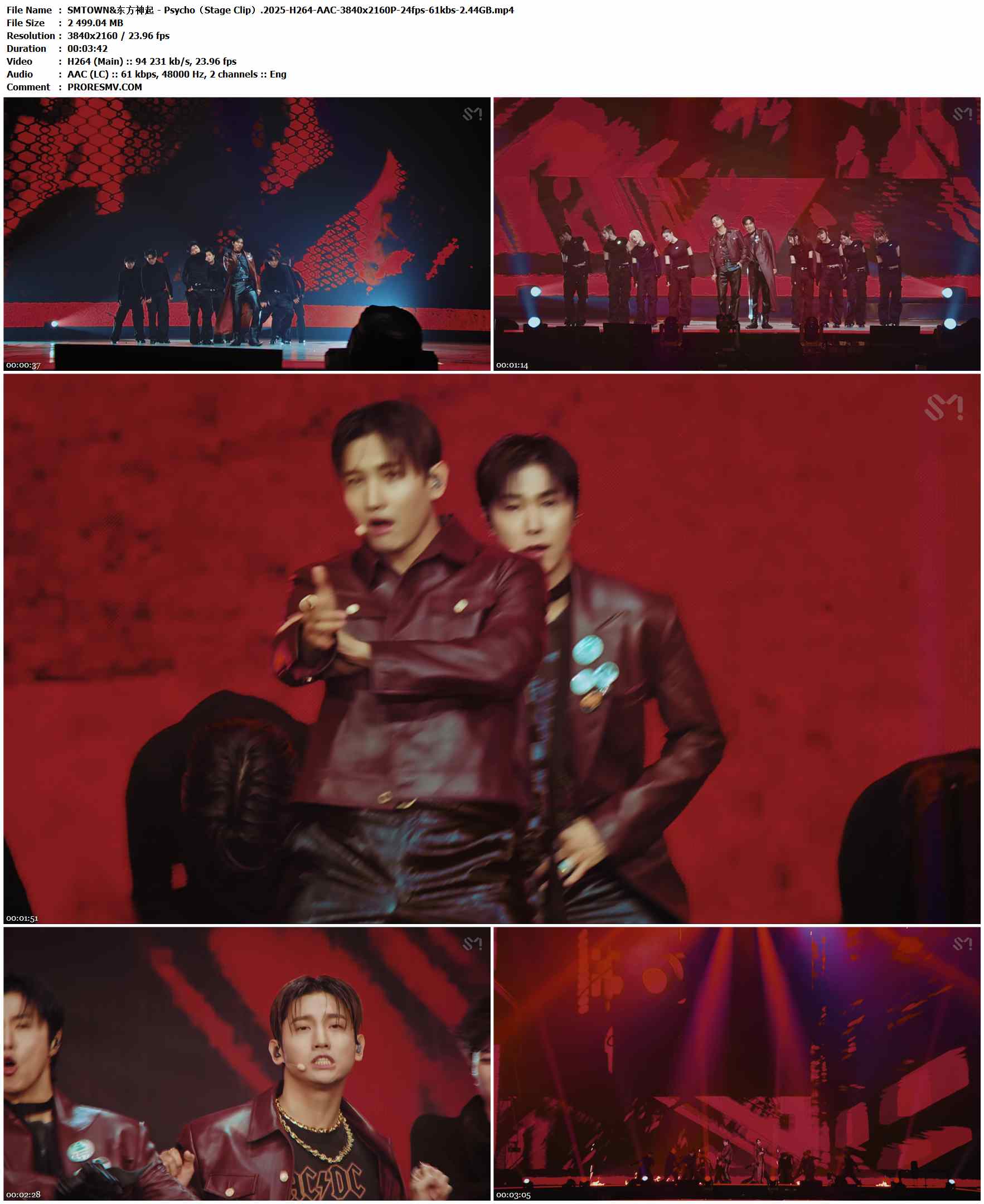 SMTOWN&东方神起 동방신기 TVXQ- Psycho（Stage Clip）.2025-H264-AAC-3840x2160P-24fps-61kbs-2.44GB官方MV_高清MV